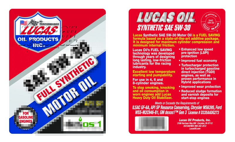 Lucas 5W-30 Full Synthetic Motor Oil by the Case