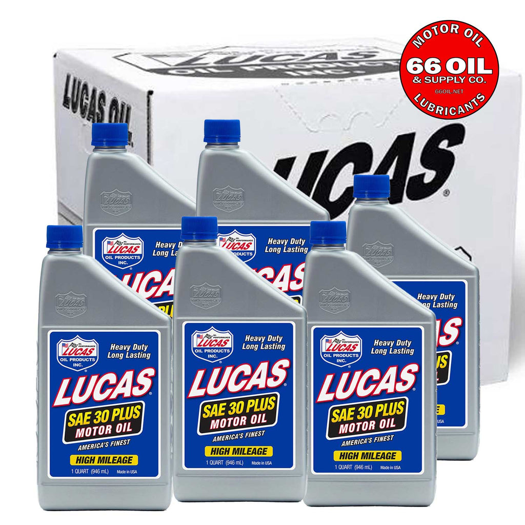 Lucas SAE 30 Plus High Mileage Motor Oil by the Case