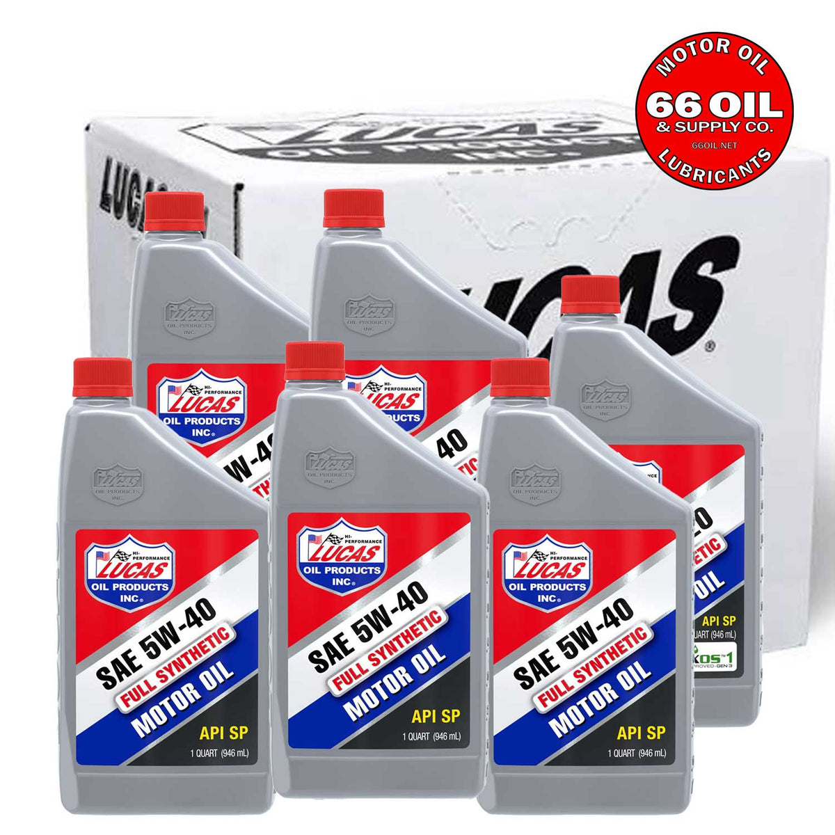 Lucas 5W-40 Full Synthetic Motor Oil by the Case