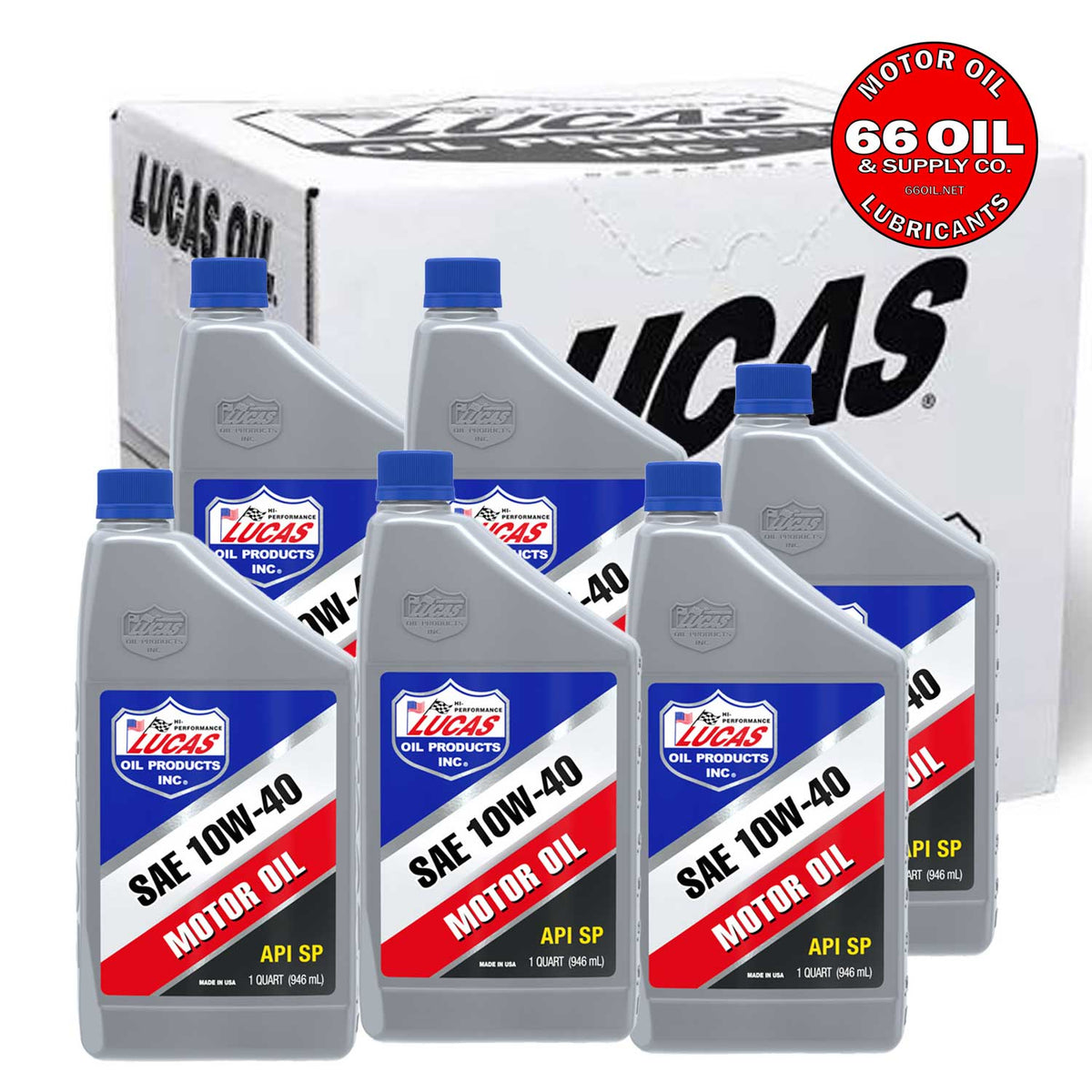 Lucas 10W-40 Petroleum Motor Oil by the Case