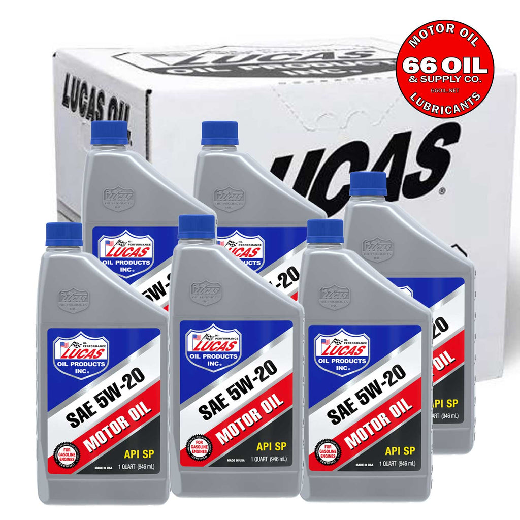 Lucas 5W-20 Petroleum Motor Oil by the Case