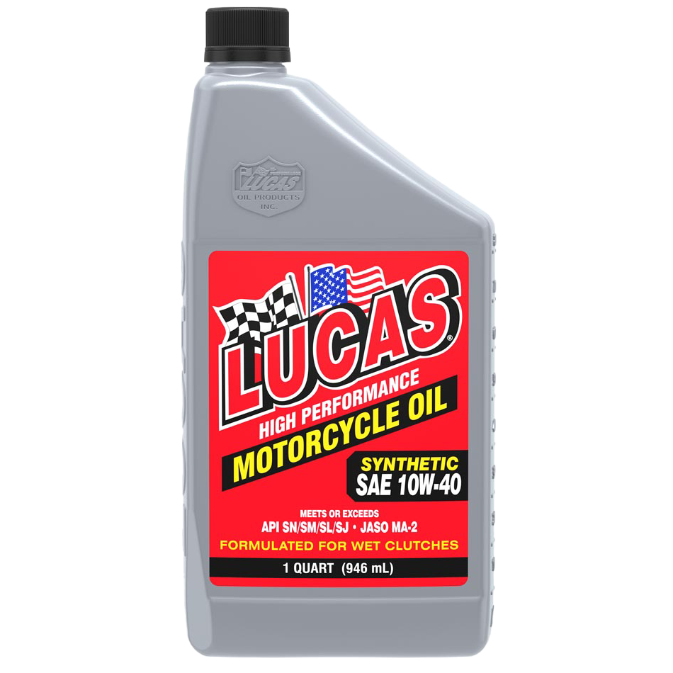 Lucas 10W-40 Synthetic Motorcycle Oil by the Case