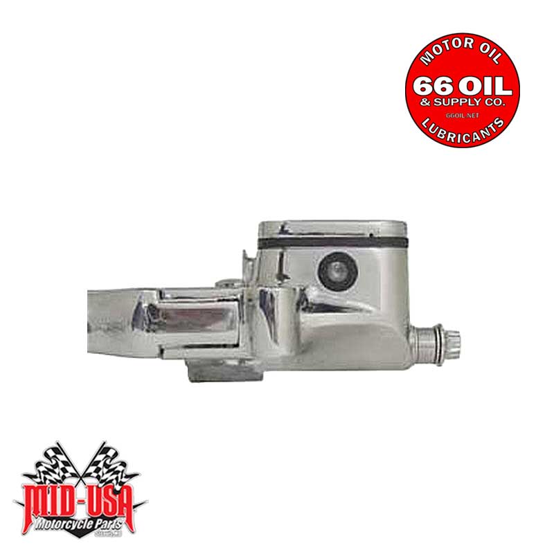 Chrome Front Brake Master Cylinder with Low-Profile Reservoir Fits 96-06 Harley-Davidson