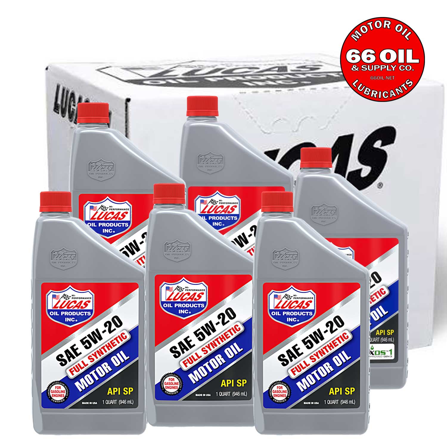 Lucas 5W-20 Full Synthetic Motor Oil by the Case