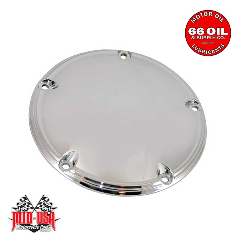 Chrome Derby Cover for Harley Softail, Dyna, Touring, Road King, Electra Glide