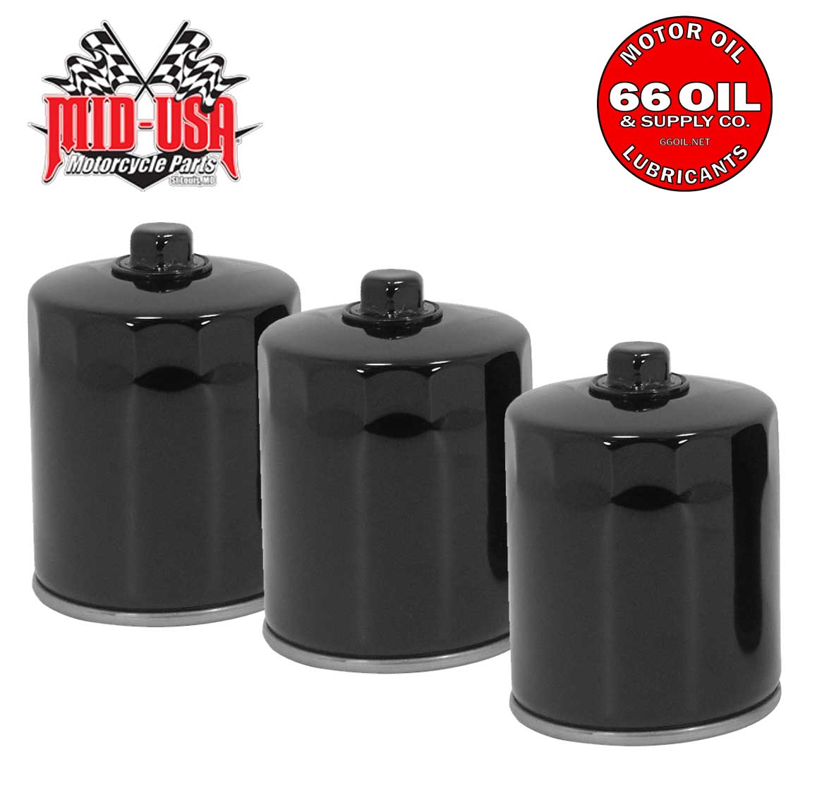 3-Pack - Oil Filters For Twin Cam & Milwaukee 8 - Replaces OEM#63798-99A