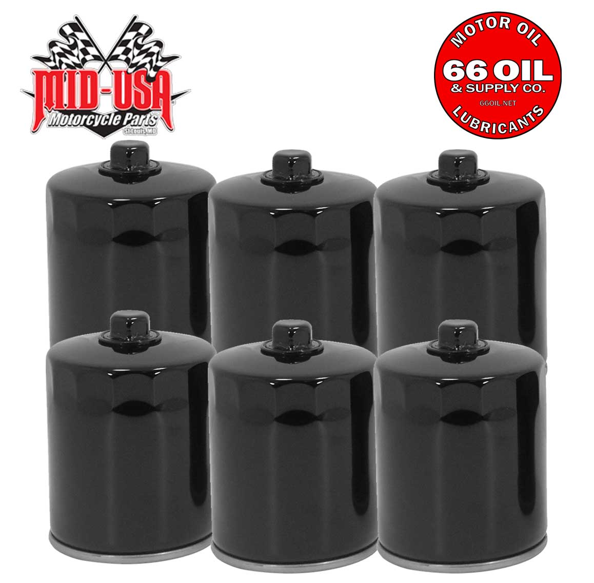 6-Pack - Oil Filters For Twin Cam & Milwaukee 8 - Replaces OEM#63798-99A