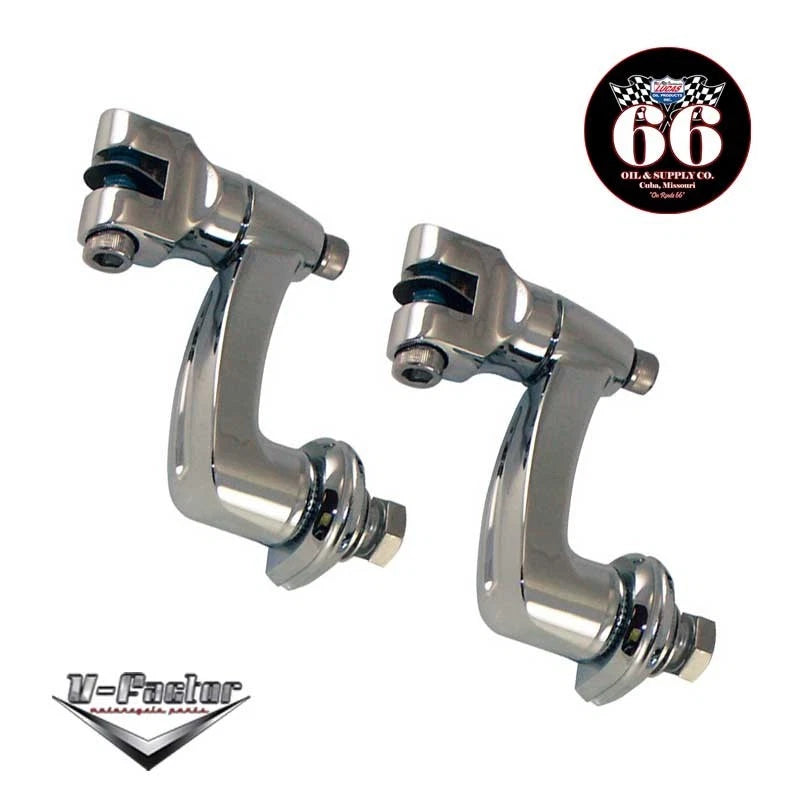 Adjustable Footrest Mounting Kit - Fits Highway Bars
