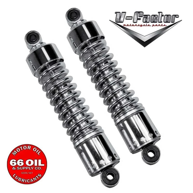Chrome 11" Shocks for 4-Spd Harley Big Twin 73-86 Shovelhead