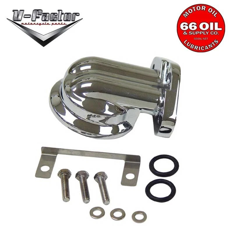 Chrome Oil Filter Mount Kit For 99-06 Harley Touring, 99-05 Dyna HD# 26321-99A