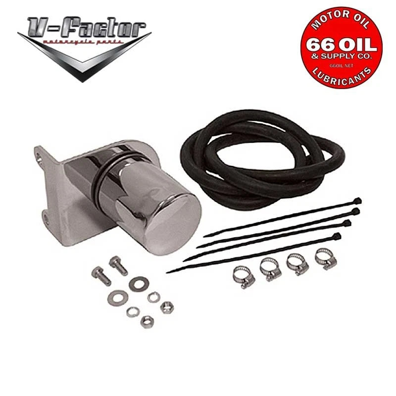 Chrome Oil Filter Relocation Kit For 66-91 Big Twin FX FL